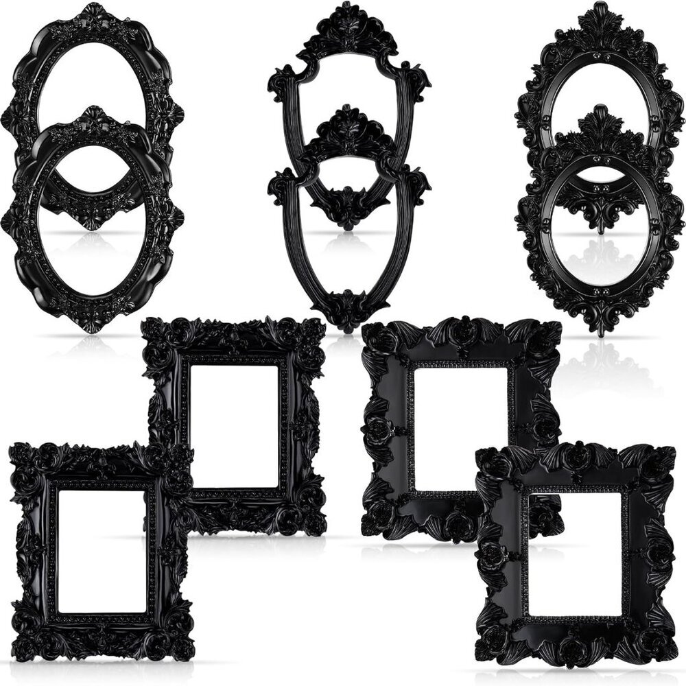 10 Pcs Vintage Mini Picture Frames Small Antique Resin Photo Frame Wall Hanging